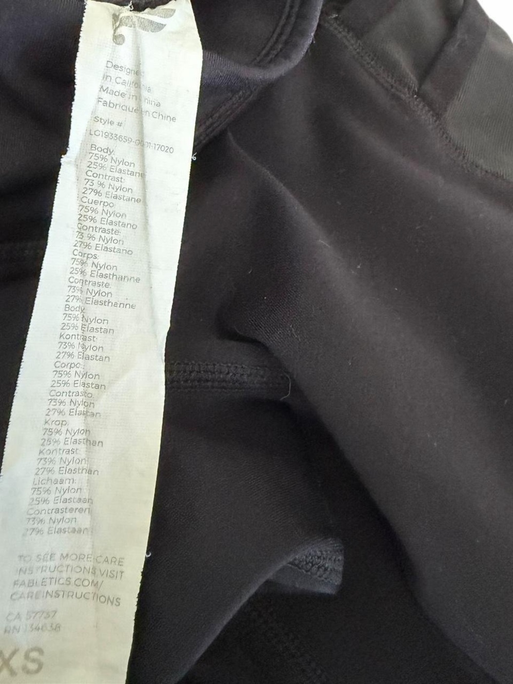 Fabletics Black High-Waisted Pocket Leggings Size XS - Picture 8 of 8